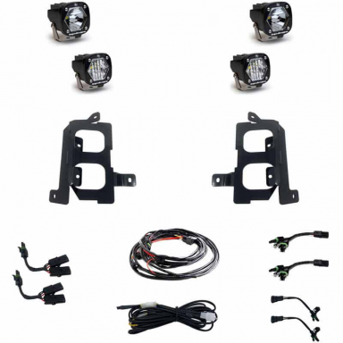 GMC Sierra 20-22 S1 Clear/Clear Dual Fog LED Pocket Light Kit | Baja Designs 447855